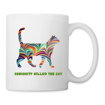 katze mit spruch e 7 - Tasse - Weiß - Rechts