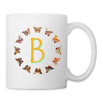 Papillons E 56 B - Mug blanc - blanc - Droite