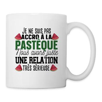 Pastèque Fruit Relation Cadeau Humour Rouge Vert - Mug blanc - blanc - Droite