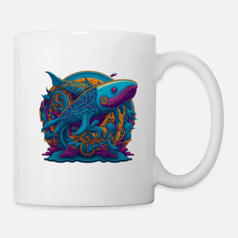 Wal Sommershirt - Tasse - Weiß