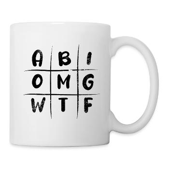 Abitur Abi - OMG - WTF - Tic Tac Toe - Tasse - Weiß - Rechts
