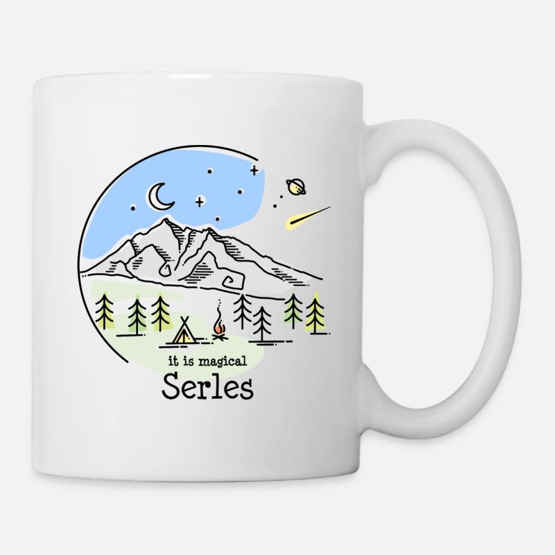 Serles Berg Sieben Gipfel Stubaital Bergsteigen - Tasse - Weiß