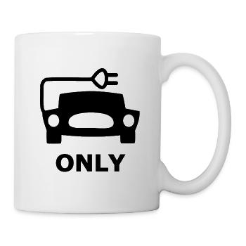 Nur elektrische Autos - Tasse - Weiß - Rechts