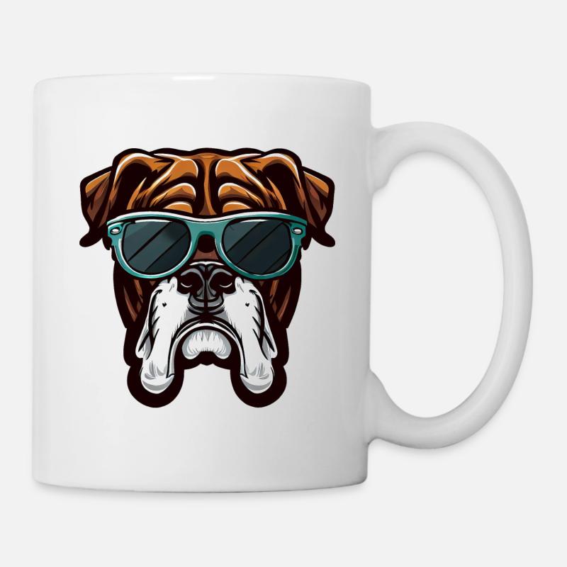 Boxer Dog der Entdecker - Tasse - Weiß