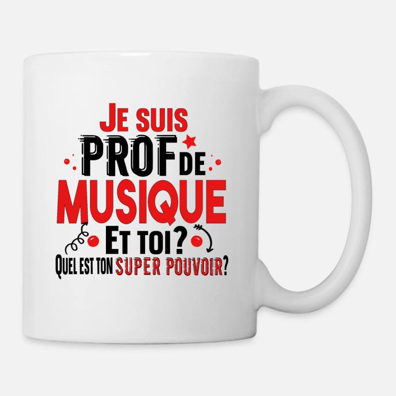 Prof Professeur Musique Métier Collège Lycée - Mug blanc - blanc