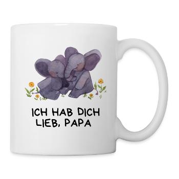 Ich hab dich lieb Papa - Tasse - Weiß - Rechts