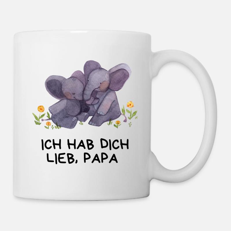 Ich hab dich lieb Papa - Tasse - Weiß