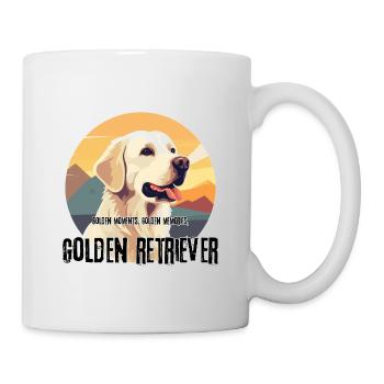 Golden Retriever Tee - Perfektes T-Shirt Geschenk - Tasse - Weiß - Rechts