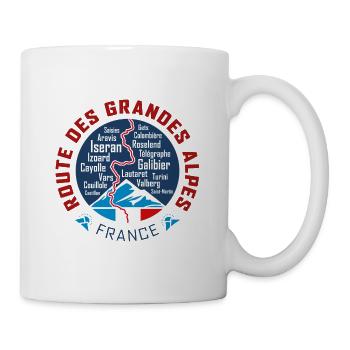 Route des Grandes Alpes V4 - Tasse - Weiß - Rechts