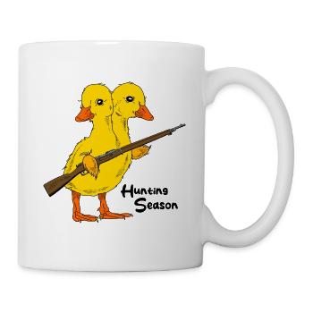 Zweiköpfiger Entenjäger - Tasse - Weiß - Rechts
