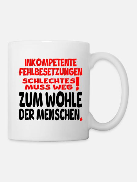 zum Wohle der Menschen - Tasse - Weiß