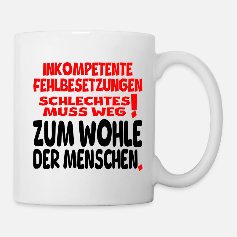 zum Wohle der Menschen - Tasse - Weiß