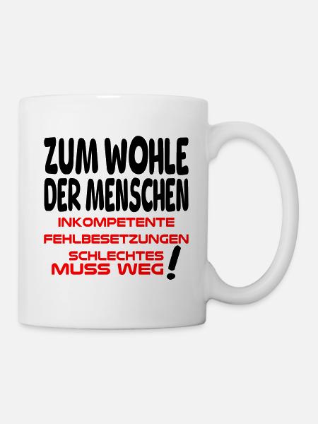 zum Wohle der Menschen II - Tasse - Weiß