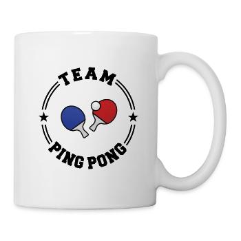 TEAM PING PONG College-Runde - Tasse - Weiß - Rechts