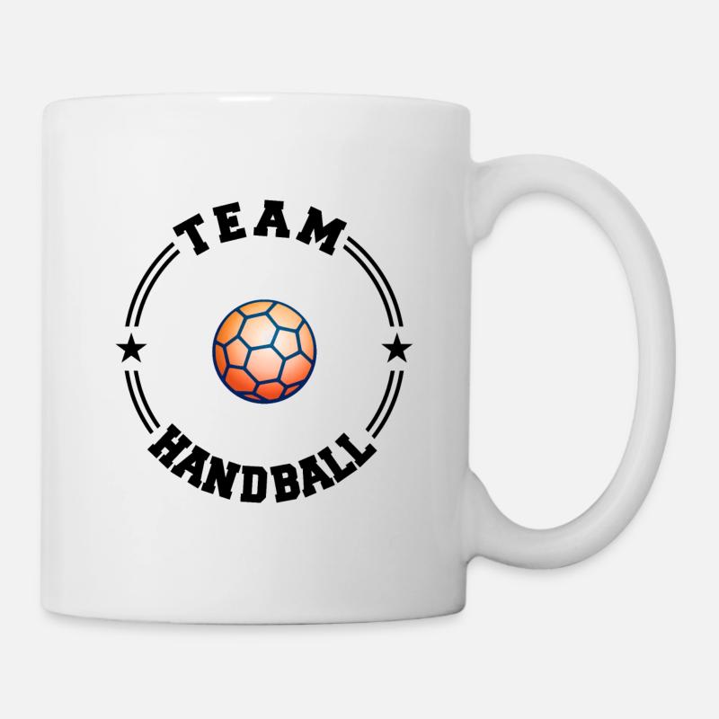 TEAM HANDBALL College Round - Mug - white