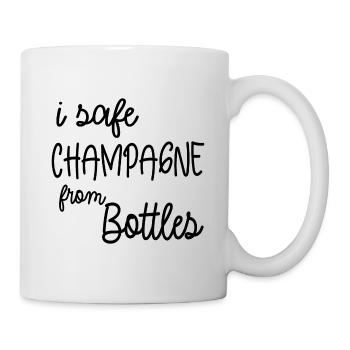 i safe ...from Bottles - Tasse - Weiß - Rechts
