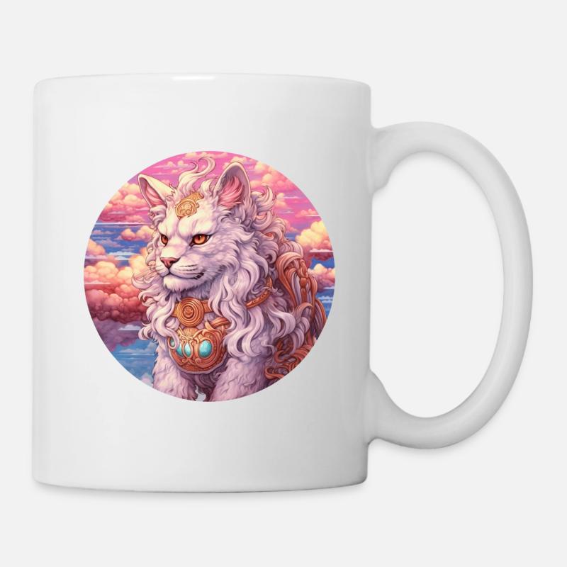 Fantasy Lion Cat - Mug - white