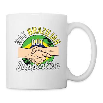 Not Brazilian But Supportive Country Travel - Mug - white - Right