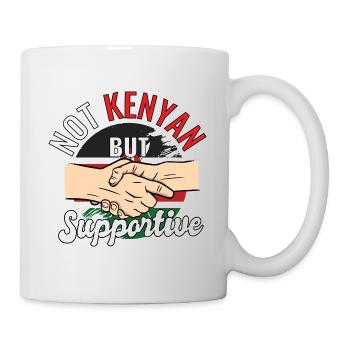 Pas kenyan mais un voyageur de pays solidaire Kenya - Mug blanc - blanc - Droite