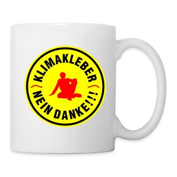 Klimakleber Nein Danke - Tasse - Weiß - Rechts