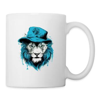 Iron le lion Bleu - Mug blanc - blanc - Droite