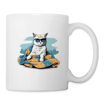Jiko, die Pascha-Katze - Tasse - Weiß - Rechts