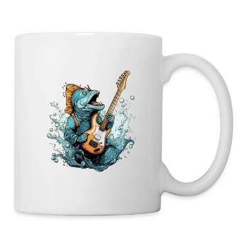 Zazo the fish guitarist - Mug - white - Right