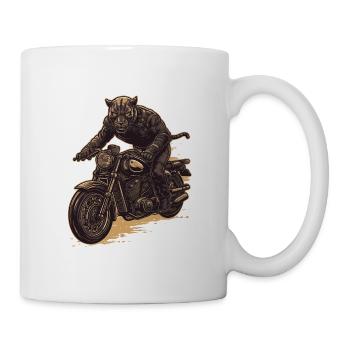 Black Panther Motorrad - Tasse - Weiß - Rechts