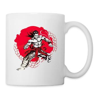 Japanischer Krieger Tradition Kampfkunst - Tasse - Weiß - Rechts