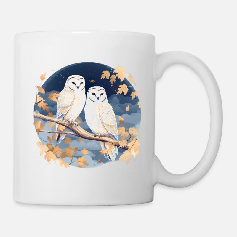 Schleiereule Eulen für einen Eulen Fan - Tasse - Weiß