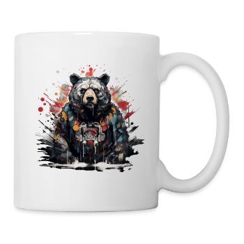 Roaring Bear. Graffiti-style strength. - Mug - white - Right