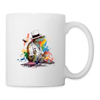 Moli, der Alligator-Maler - Tasse - Weiß - Rechts
