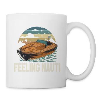 Feeling Nauti Motorboating Meme Pontoon Captain - Mug blanc - blanc - Droite