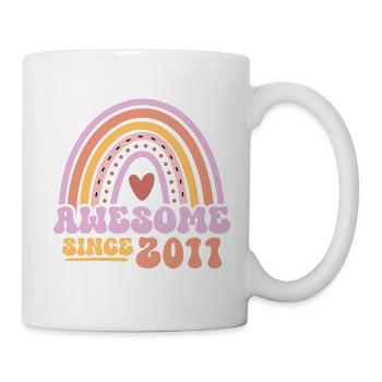 Großartig seit 2011 Retro Vintage Geburtstag - Tasse - Weiß - Rechts