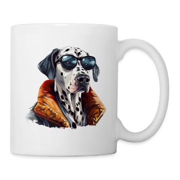 Feuerwehrhund | Dalmatinischer Feuerwehrmann - Tasse - Weiß - Rechts