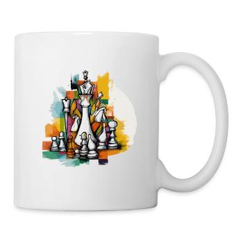 Schach-Komposition - Tasse - Weiß - Rechts