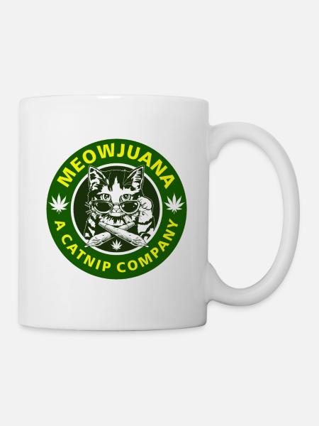 Katze und Miaujuana - Tasse - Weiß