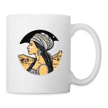 Femme dans le désert - Mug blanc - blanc - Droite