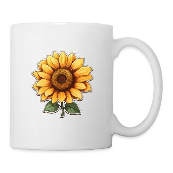 Sonnenblume - Tasse - Weiß - Rechts