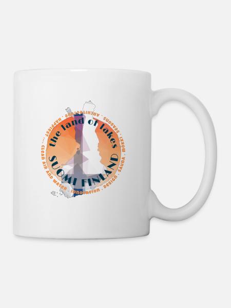 Suomi Finland - the land of lakes - Mug - white