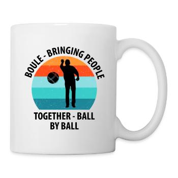 Boule Petanque Boccia Boules - Tasse - Weiß - Rechts