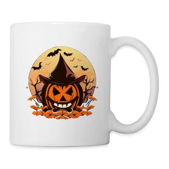 Pumpkin-Lit Spooky Halloween Night - Mug - white - Right