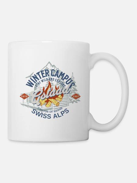 Gstaad winter campus outdoor - Mug blanc - blanc