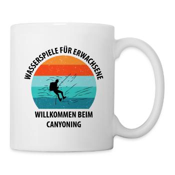Canyoning Bergsteigen Klettern Wandern Berge - Tasse - Weiß - Rechts