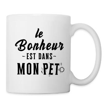 Bonheur Humour péter - Mug blanc - blanc - Droite