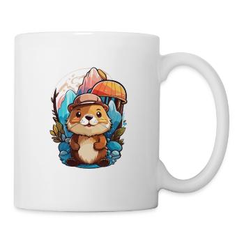 Beaver Cute Colorful - Mug - white - Right