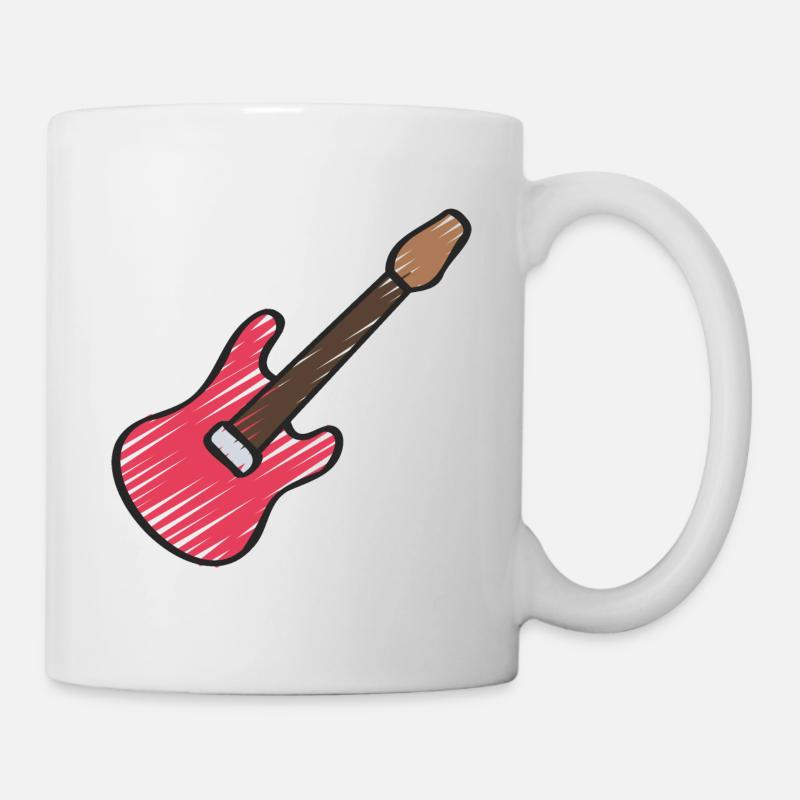 Guitare rouge - Mug blanc - blanc