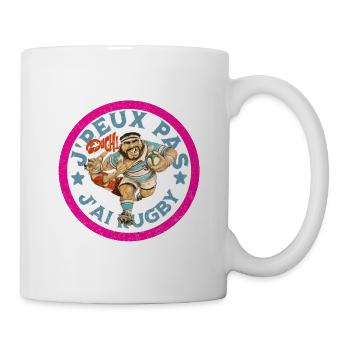 J peux pas j ai rugby 1 - Mug blanc - blanc - Droite