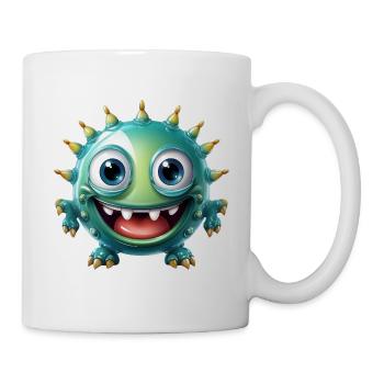 Emoji Wassermine voraus rette sich wer kann - Tasse - Weiß - Rechts