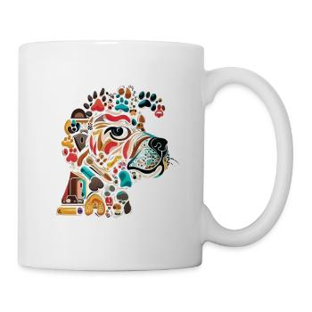 Paw Print Collage: Dog Lover's Delight - Mug - white - Right